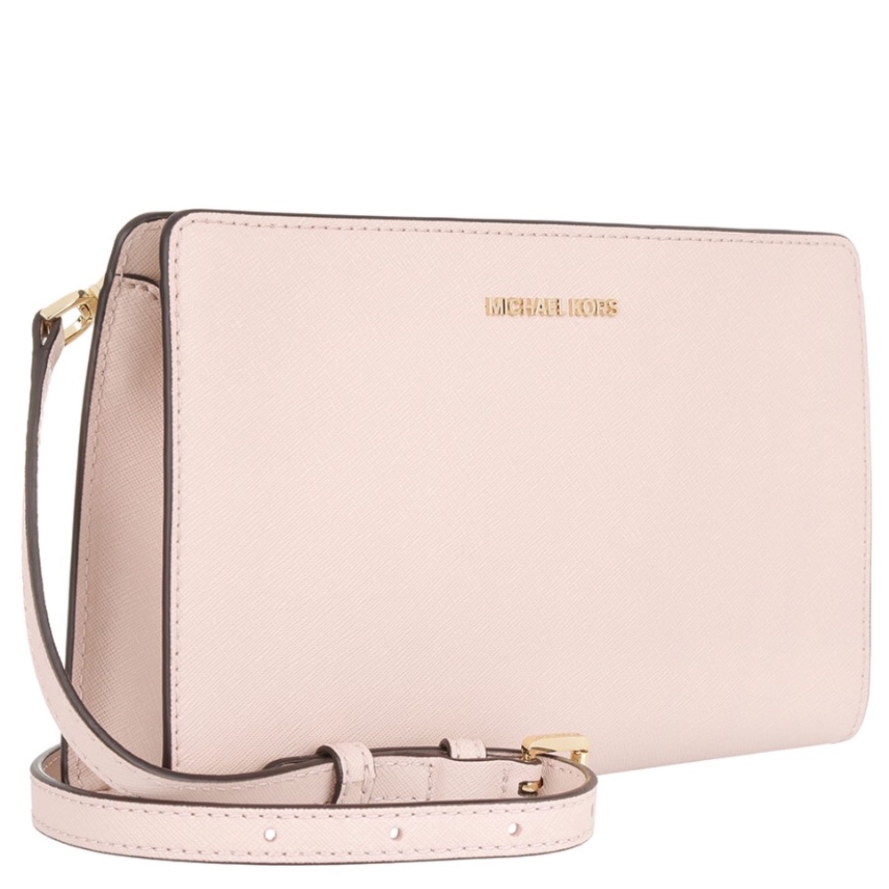 🌟Michael Kors Blush Pink Leather Crossbody Clutch - Picture 6 of 6